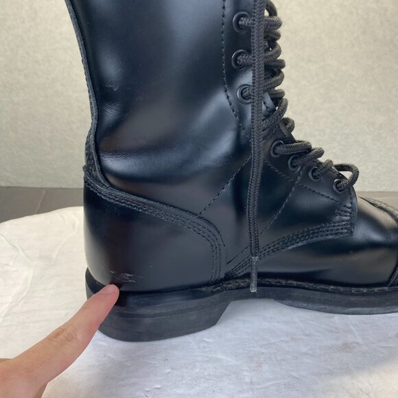 Rothco US Size 6 Paratrooper Black Leather Mens Boots Lace Up Army‎ Outdoor main image 12